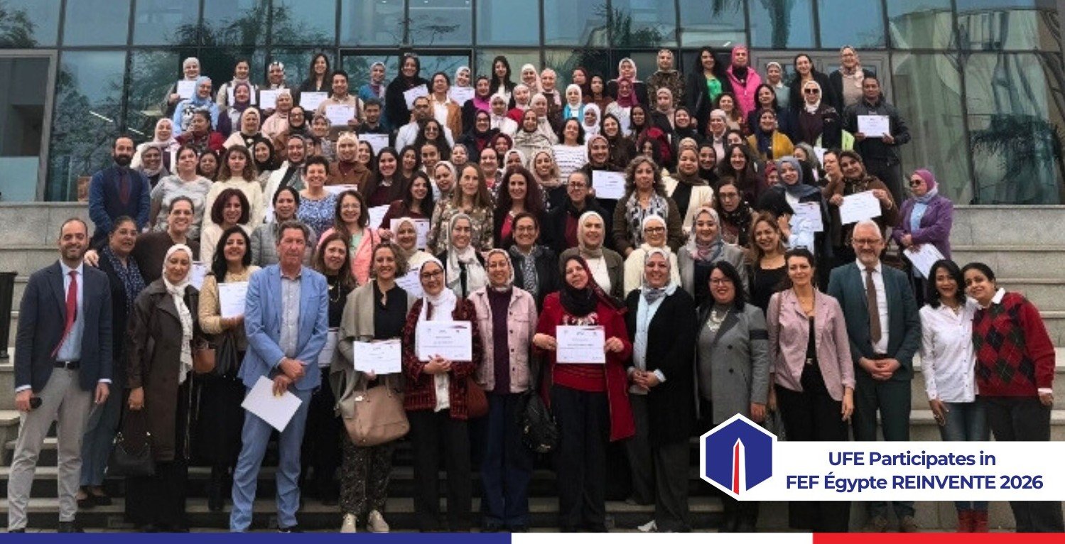 Le Centre de langues de l’Université Française d’Égypte a participé à la 2ᵉ Université d’Hiver 2026 du projet FEF Égypte REINVENTE organisée du 8 au 12 février par l’Université Ain Shams